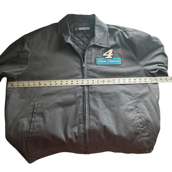 NASCAR Kevin Harvick Gray Jacket 2XL By JH Design Quilted Lining Full-Zip Front - Picture 6 of 8